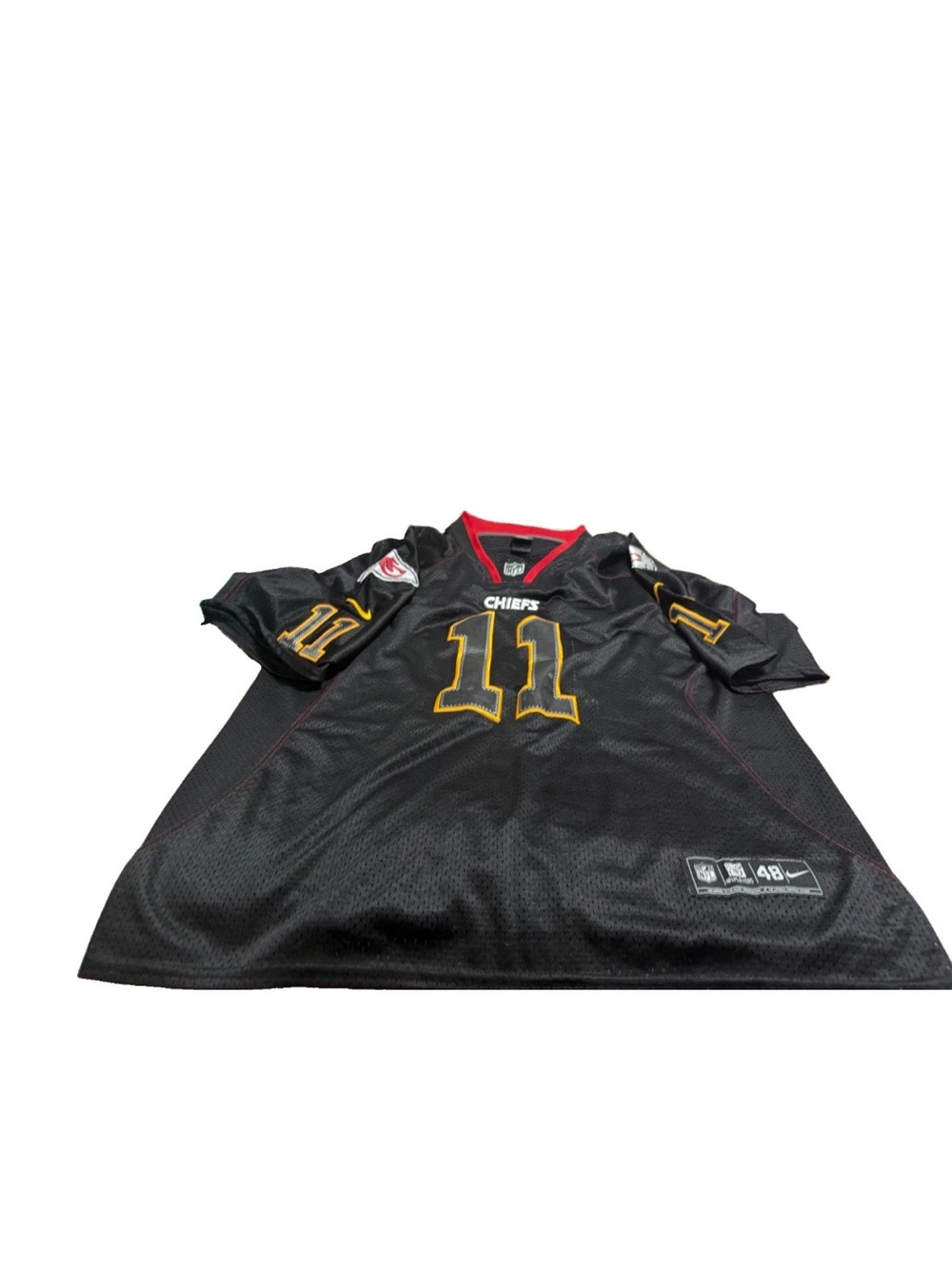 Nike On Field Mens Black Alex Smith Kansas City Chiefs Football Jersey! Sz 48